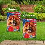 Chow Chow Red - Best of Breed  Patriotic I All-American Outdoor House and Garden Flag