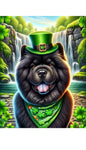 Chow Black - Best of Breed DCR Saint Patricks Day Day Outdoor House and Garden Flag