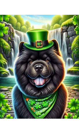 Chow Black - Best of Breed DCR Saint Patricks Day Day Outdoor House and Garden Flag