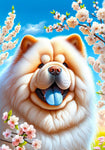 Chow Cream - Best of Breed DCR Spring II    Outdoor House and Garden Flag