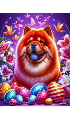 Chow Red - Best of Breed DCR Easter Holiday    Outdoor House and Garden Flag