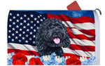 Cockapoo Black - Best of Breed Patriotic Mailbox Cover Hi-Grade Vinyl 6" x 19"