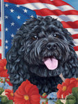 Cockapoo Black - Best of Breed  Patriotic I All-American Outdoor House and Garden Flag