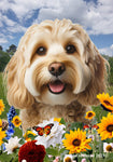 Cockapoo Blonde - Best of Breed  Summer Fields Outdoor House and Garden Flag