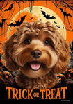 Cockapoo Chocolate - Best of Breed  Halloween Outdoor House and Garden Flag