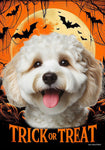 Cockapoo White - Best of Breed  Halloween Outdoor House and Garden Flag