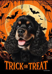 Cocker Spaniel Black/Tan - Best of Breed  Halloween Outdoor House and Garden Flag