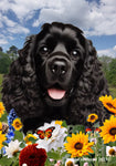 Cocker Spaniel Black - Best of Breed  Summer Fields Outdoor House and Garden Flag