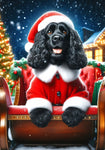 Cocker Spaniel Black - Best of Breed DCR Christmas Outdoor House and Garden Flag