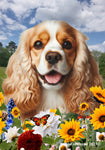 Cocker Spaniel Buff/White - Best of Breed  Summer Fields Outdoor House and Garden Flag