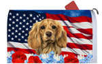 Cocker Spaniel Buff - Best of Breed Patriotic Mailbox Cover Hi-Grade Vinyl 6" x 19"