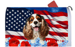 Cocker Spaniel Tri - Best of Breed Patriotic Mailbox Cover Hi-Grade Vinyl 6" x 19"