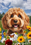 Cockapoo Red - Best of Breed  Summer Fields Outdoor House and Garden Flag