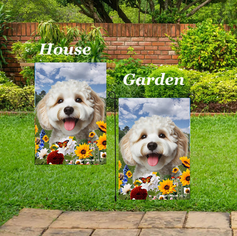 Cockapoo White - Best of Breed  Summer Fields Outdoor House and Garden Flag