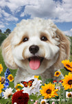 Cockapoo White - Best of Breed  Summer Fields Outdoor House and Garden Flag