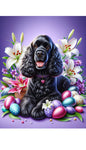 Cocker Spaniel Black - Best of Breed DCR Easter Holiday    Outdoor House and Garden Flag