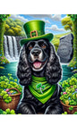 Cocker Spaniel Black - Best of Breed DCR Saint Patricks Day Day Outdoor House and Garden Flag