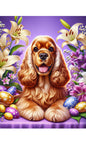 Cocker Spaniel Buff  - Best of Breed DCR Easter Holiday    Outdoor House and Garden Flag