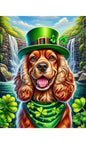 Cocker Spaniel Chocolate  - Best of Breed DCR Saint Patricks Day Day Outdoor House and Garden Flag