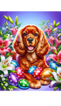 Cocker Spaniel Chocolate  - Best of Breed DCR Easter Holiday    Outdoor House and Garden Flag