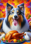 Collie Blue Merle -  Best of Breed DCR Thanksgiving Outdoor House and Garden Flag