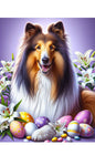 Collie Sable -  Best of Breed DCR Easter Holiday    Outdoor House and Garden Flag