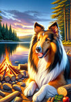 Collie Sable -  Best of Breed DCR Summer Camping   Outdoor House and Garden Flag