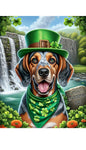 Blue Tick Coonhound -  Best of Breed DCR Saint Patricks Day Day Outdoor House and Garden Flag