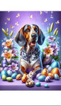 Blue Tick Coonhound -  Best of Breed DCR Easter Holiday    Outdoor House and Garden Flag