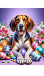 Tree Walker Coonhound - Best of Breed DCR Easter Holiday    Outdoor House and Garden Flag