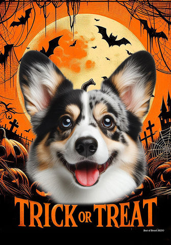 Corgi Cardigan Blue Merle - Best of Breed  Halloween Outdoor House and Garden Flag