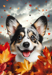 Corgi Cardigan Blue Merle - Best of Breed  Thanksgiving Outdoor House and Garden Flag