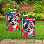 Corgi Cardigan Blue Merle - Best of Breed  Patriotic I All-American Outdoor House and Garden Flag