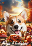 Corgi Cardigan Fawn/White - Best of Breed  Thanksgiving Outdoor House and Garden Flag