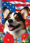 Corgi Cardigan Tri - Best of Breed  Patriotic I All-American Outdoor House and Garden Flag