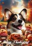 Corgi Cardigan Tri - Best of Breed  Thanksgiving Outdoor House and Garden Flag