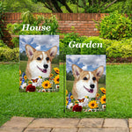 Corgi Pembroke Welsh Fawn/White - Best of Breed  Summer Fields Outdoor House and Garden Flag
