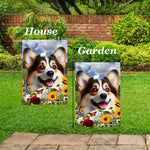 Corgi Pembroke Welsh Open Tri - Best of Breed  Summer Fields  House Outdoor House and Garden Flag