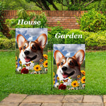 Corgi Pembroke Welsh Red/White - Best of Breed  Summer Fields Outdoor House and Garden Flag