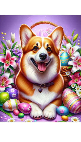 Corgi Pembroke Red-  Best of Breed DCR Easter Holiday    Outdoor House and Garden Flag