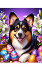 Corgi Pembroke Tri -  Best of Breed DCR Easter Holiday    Outdoor House and Garden Flag