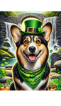 Corgi Pembroke Tri -  Best of Breed DCR Saint Patricks Day Day Outdoor House and Garden Flag