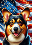 Corgi Pembroke Tri -  Best of Breed DCR Patriotic III   Outdoor House and Garden Flag