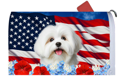 Coton De Tulear - Best of Breed Patriotic Mailbox Cover Hi-Grade Vinyl 6" x 19"