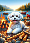 Coton De Tulear -  Best of Breed DCR Summer Camping   Outdoor House and Garden Flag