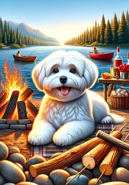 Coton De Tulear -  Best of Breed DCR Summer Camping   Outdoor House and Garden Flag
