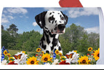 Dalmatian Black/White - Best of Breed Summer Flowers Mailbox Cover Hi-Grade Vinyl 6" x 19"