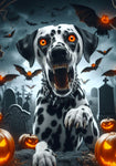 Dalmatian Black and White - Best of Breed DCR Halloween Outdoor House and Garden Flag