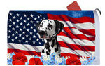 Dalmatian Black/White - Best of Breed Patriotic Mailbox Cover Hi-Grade Vinyl 6" x 19"