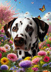 Dalmatian Liver/White- Best of Breed  Spring Butterflies Outdoor House and Garden Flag